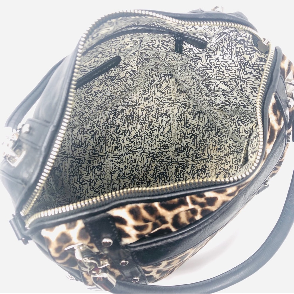 REBECCA MINKOFF SNOW LEOPARD CUPID SATCHEL - Picture 6 of 8